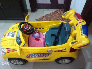 Toddler's Yellow Car Ride On Toy