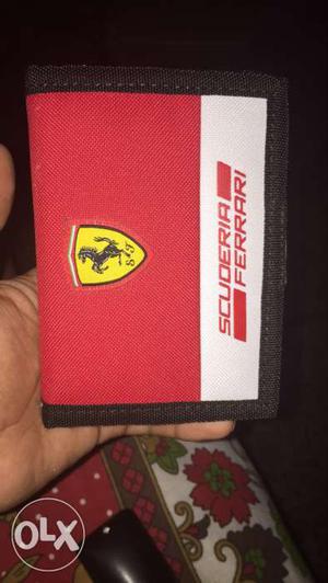 White And Red Ferrari Wallet