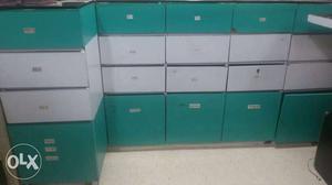 White And Teal Wooden Drawer