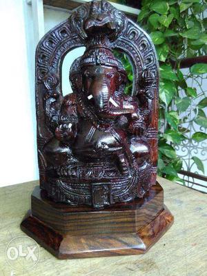 Wood carved Lord Ganesha's statue,not a 2nd hand statue it's