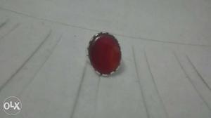 Yamini red hakik original Oval Silver Ruby Mood Ring