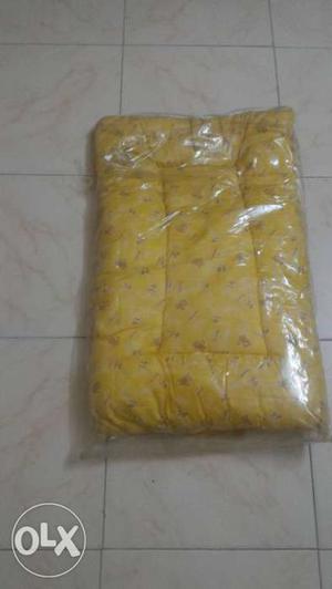 Yellow Floral Pillow In Clear Plastic Pack