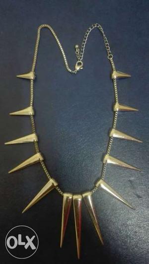 Zinc Alloy Spear Type Link Necklace
