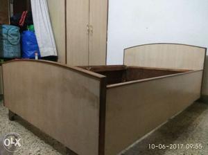 1.5 customized bed with teak wood frame and storage