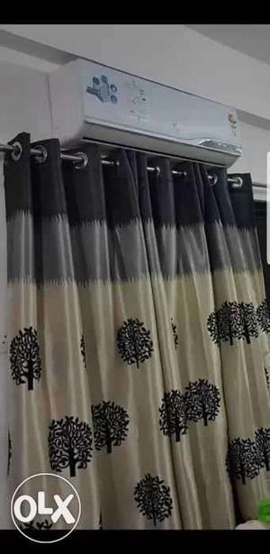 13 piece curtains with rods and brackets. brand