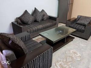 5 seater sofa set with table 2 yrs old...awsome condition