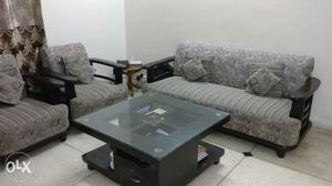 5seater(3+1+1) sofa set and centre table as good
