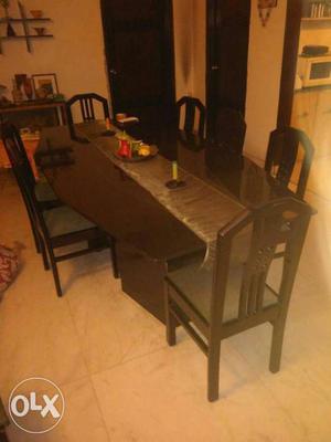 8 seater full granite top dining table with 8