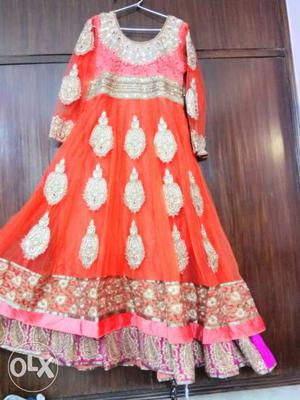 Anarkali suit,wore twice, Almost new