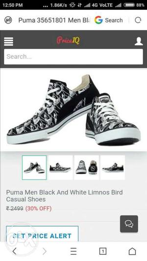 Black And White Puma Limnos Bird Casual Shoes Screenshot
