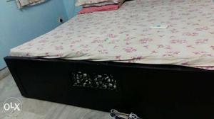 Black, White, And Pink Floral California King Bed