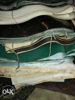 Brown, Green, And Black Textiles