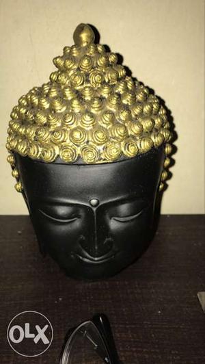 Buddha Head Gold And Black Table Decor