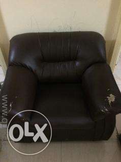 Dark Brown 3+1+1 sofa in good condition