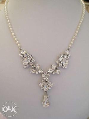 Diamond And Pearl Necklace