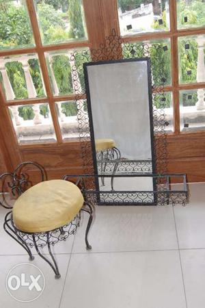 Dressing Mirror, Shelf & Stool