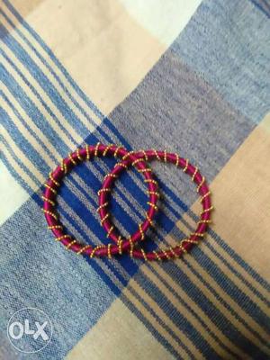 Hand made bangles with ball chain