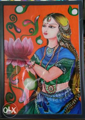Indian beauty acrylic on paper