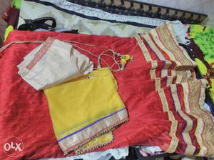 Lehanga choli red & yellow colour only two time