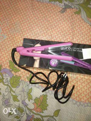 Pink Hair Straightener Iron On Box