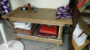 Rectangular Brown Wooden End Table