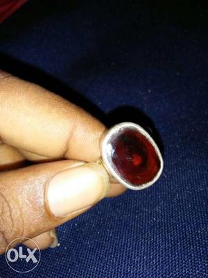 Red Gemstone Cabochon Ring