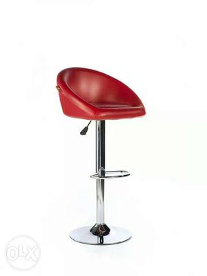 Red Leather Bar Chair