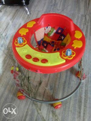 Red color baby Walker with musical songs,