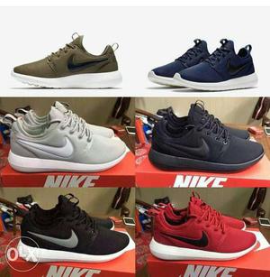Six Pair Of Nike Sneakers With Boxes