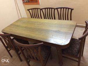 Six seater dinning table..teak wood
