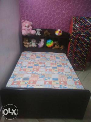 Teak wood kids bed (with storage boxes) along