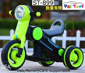 Toddler's Green And Black Trike