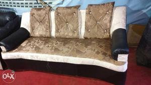 White And Black Leather Couch