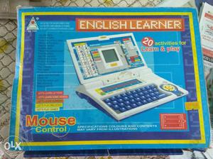 White And Blue English Learner Toy Laptop In Box