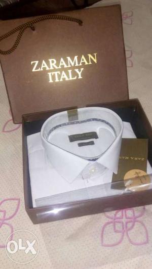 White Zaraman Italy Dress Shirt In Box