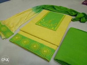 Yellow And Green Dupatta