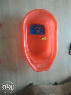 Baby's Orange Plastic Bather