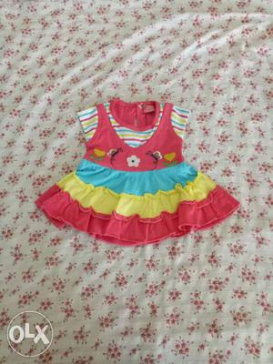Beautiful colorful frock for 3-6 months baby