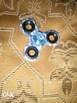 Blue And White Camouflage Fidget Hand Spinner