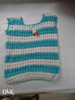 Blue And White Knitted Clothes