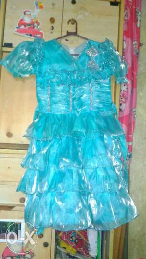 Blue party frock 9year girl