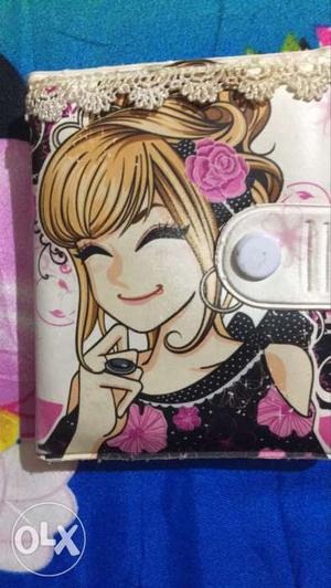 Brown Haired Girl Print Wallet