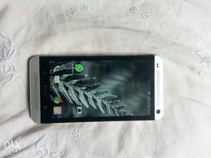 HTC One M7 dual sim phone in silver colour