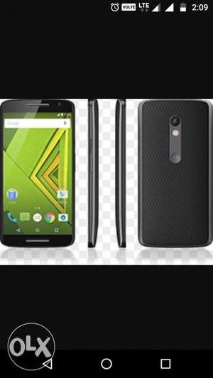 Moto x play 4 g set black color in very good