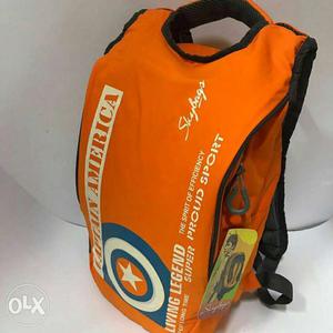 Orange Captain America Backpack
