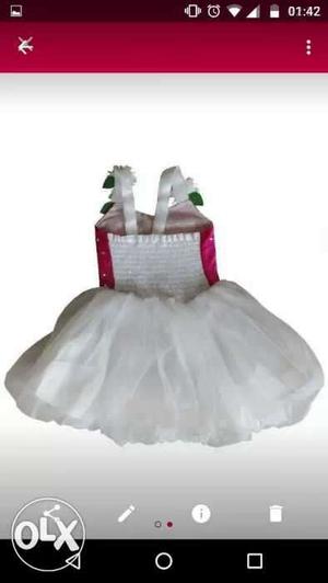 Party wear frock for 0-6months kid available in