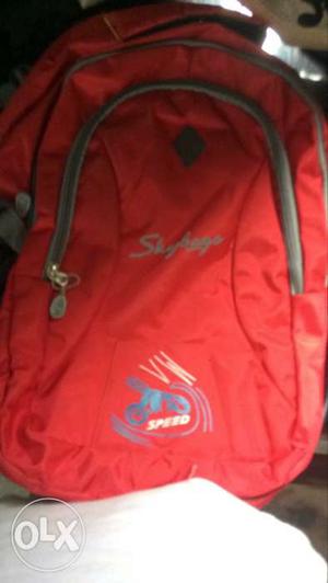 Red Zip Backpack
