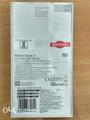Redmi Note 4 3gb 32 gb Black
