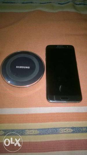 S7 edge 32GB Black 6 mnths old with accessories and wireless