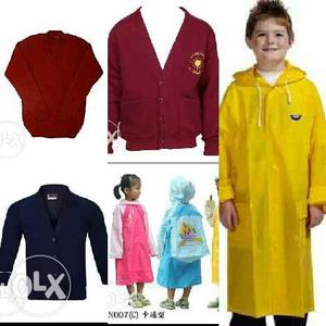 School Sweaters & Rain Cots With Home Delivery fixed rates